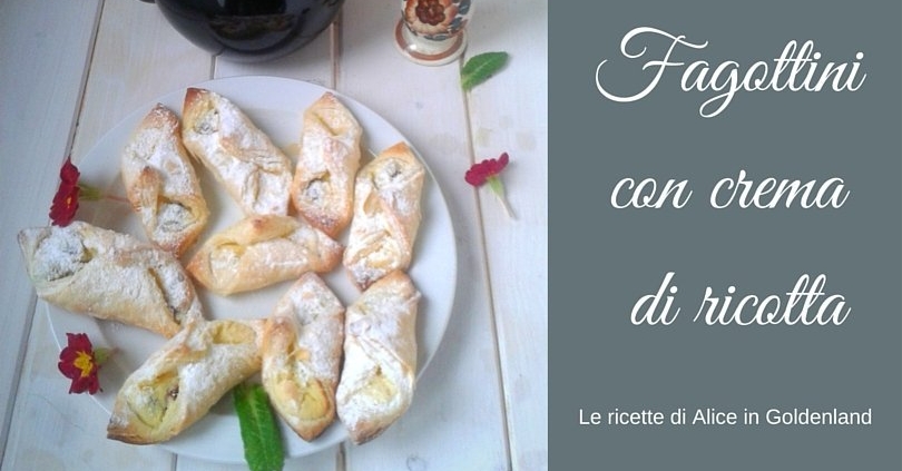 fagottini con crema di ricotta